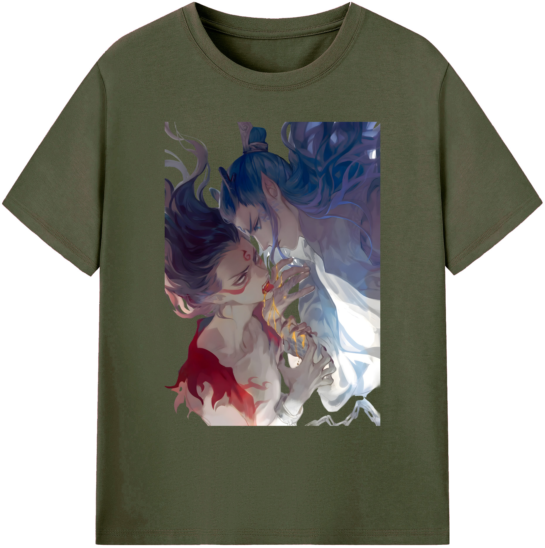 （画像用） Ne Zha 2 ナタ 魔童の大暴れ 綿100％ メンズ半袖Tシャツ｜肌触りやわらか＆通気性